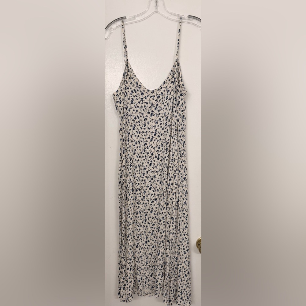 Reformation Crimini Midi Slip Dress White & Blue Floral Size 6